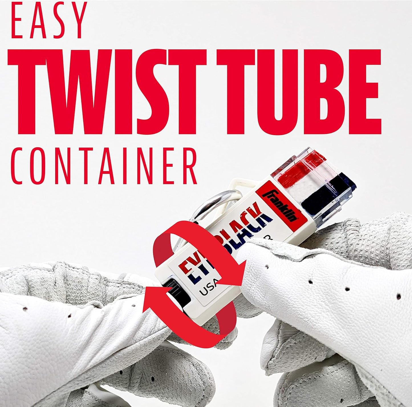 Franklin Sports Baseball Eye Black - Red, White + Blue USA Stick for Kids Adults Multi Color Softball