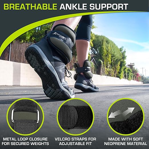 Adjustable Ankle & Wrist Weight Set – Pair (Multiple Weight Options) - Yalz Store