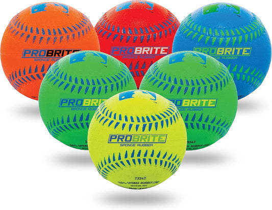 Franklin Sports - Pro Brite - Neon Rubber Teeball - MLB - Youth Tball - Baseball + Softball - Indoor & Outdoor Use