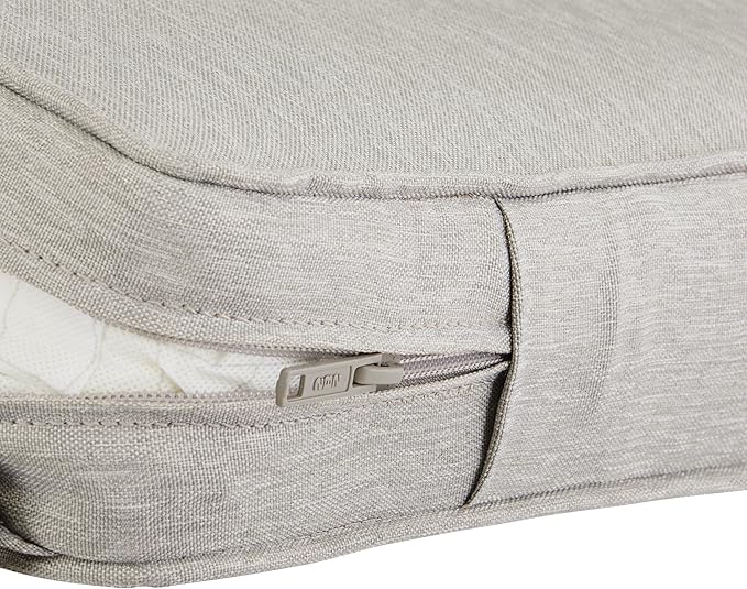 Classic Accessories Montlake Water-Resistant 48 x 18 x 3 Inch Outdoor Bench/Settee Cushion Slip Cover, Patio Furniture Swing Cushion Cover, Heather Grey, Patio Furniture Cushion Covers