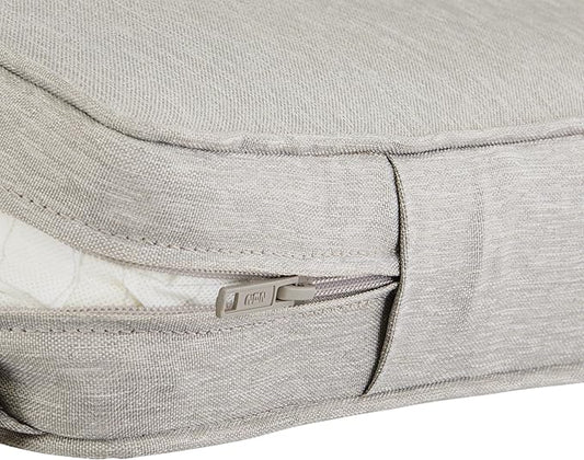 Classic Accessories Montlake Water-Resistant 48 x 18 x 3 Inch Outdoor Bench/Settee Cushion Slip Cover, Patio Furniture Swing Cushion Cover, Heather Grey, Patio Furniture Cushion Covers