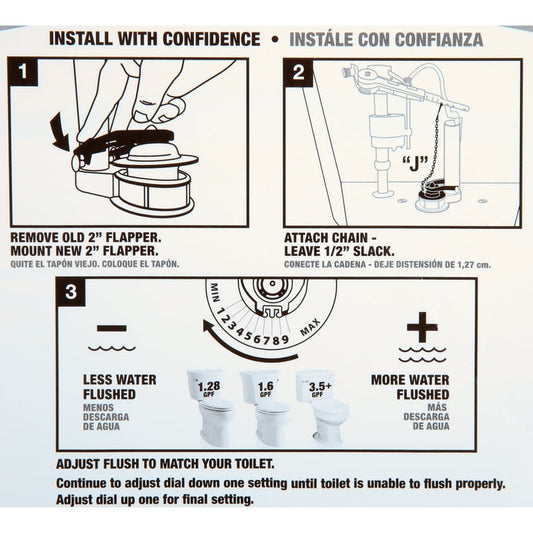 Universal 2" Toilet Flapper – High Performance Water-Saving Replacement - Yalz Store