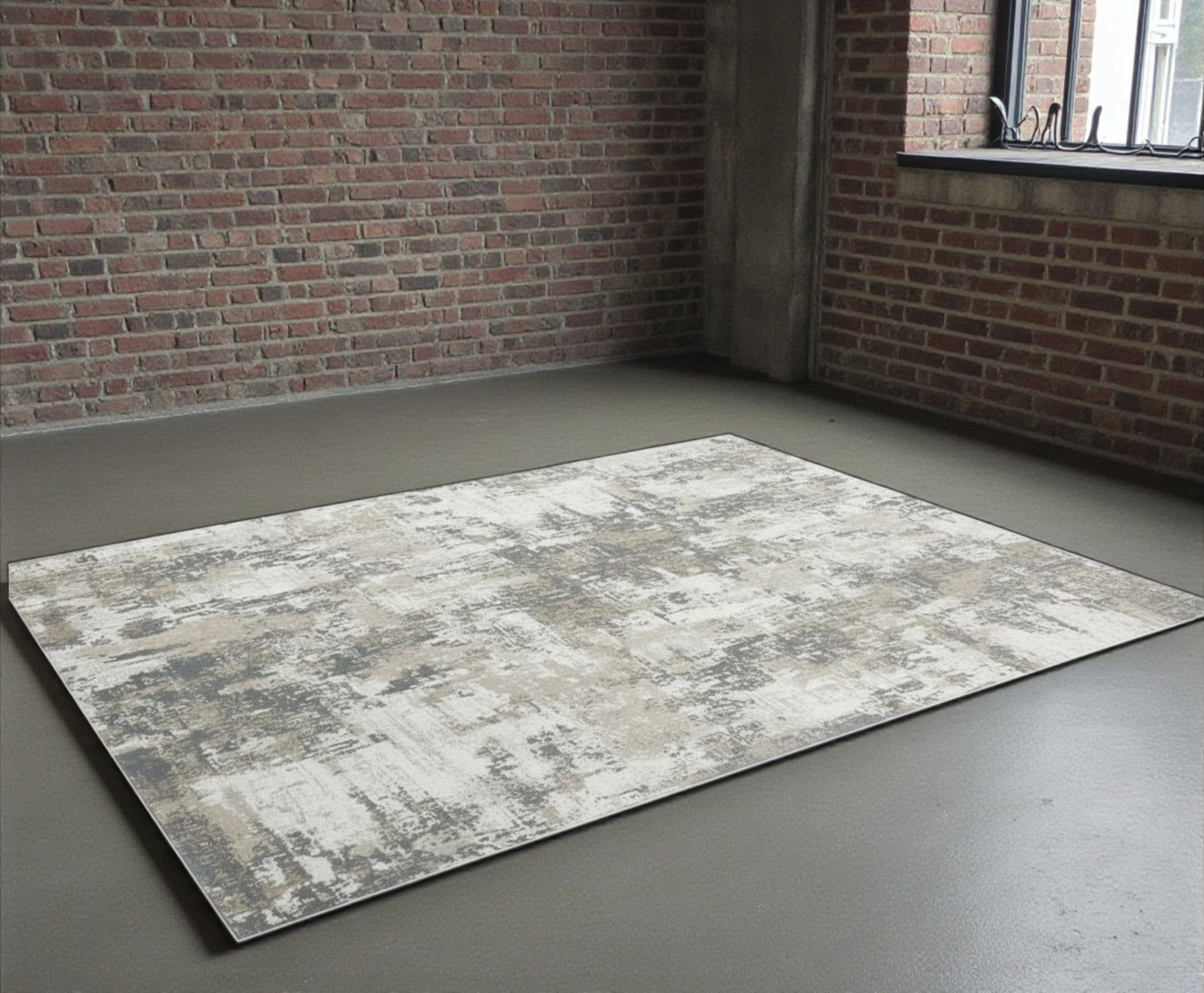 Modern Otello Gray Area Rug – 5' × 7' – Classic Persian-Inspired Design - Yalz Store