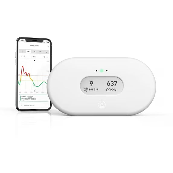 Airthings 2960 View Plus - Battery Powered Radon & Air Quality Monitor (PM, CO2, VOC, Humidity, Temp, Pressure) - Yalz Store