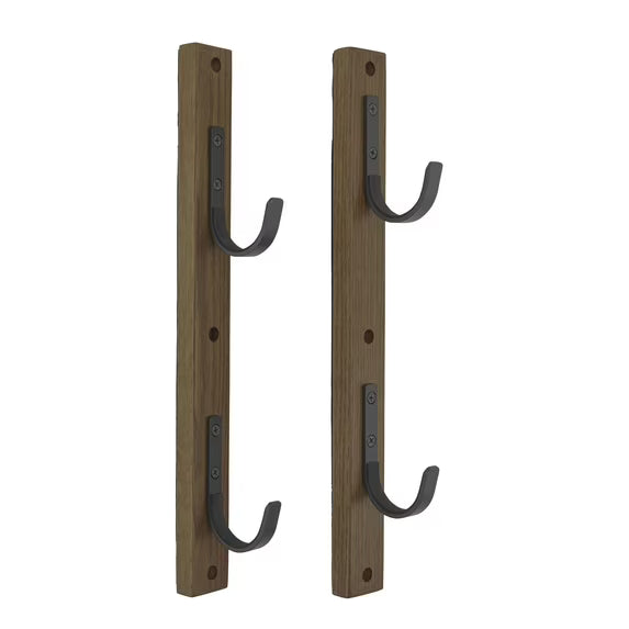 Allen Company Gun Collector Hardwood Gun Rack, Holds 2-Firearms, Brown/Black