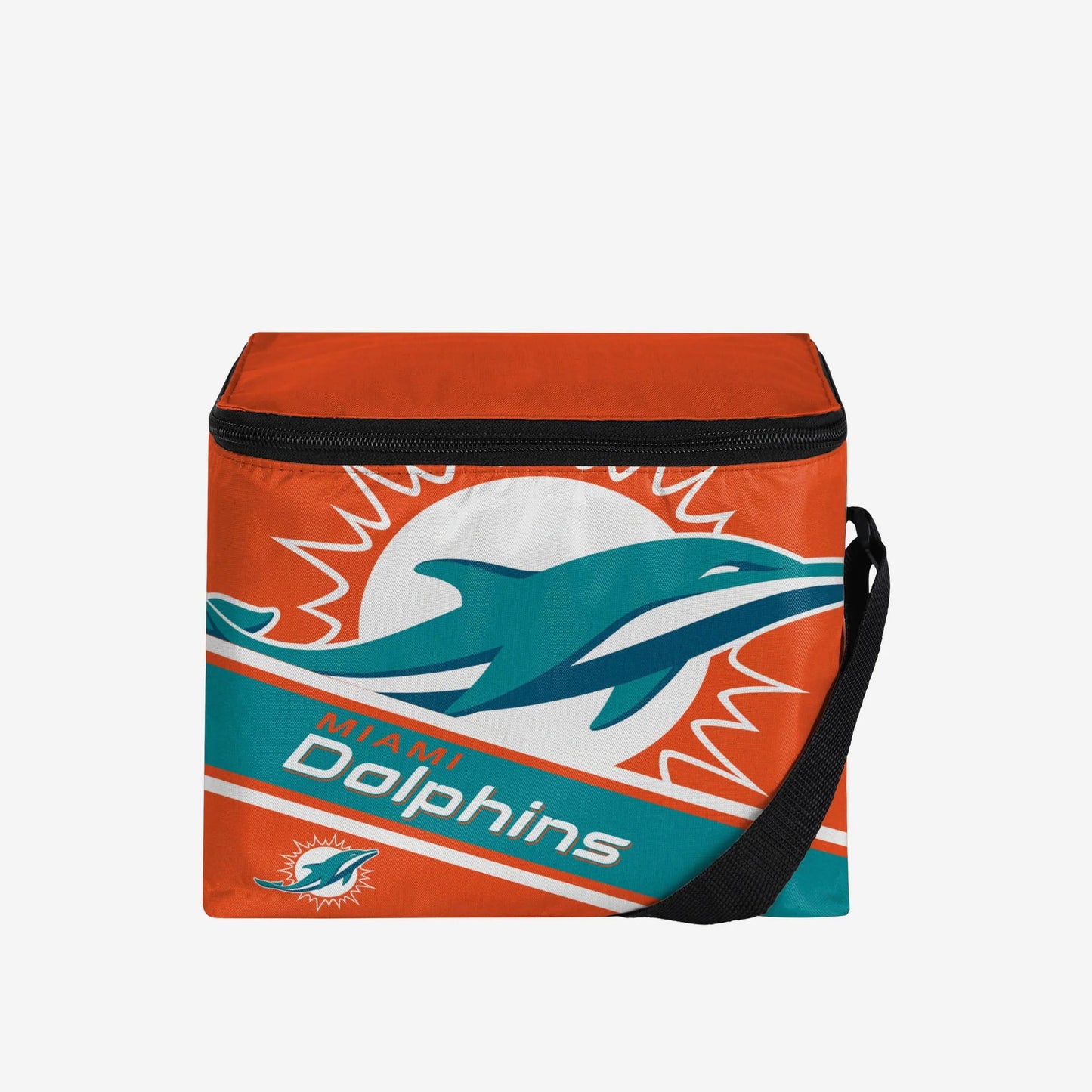 FOCO Miami Dolphins Big Logo Stripe 6 Pack Cooler