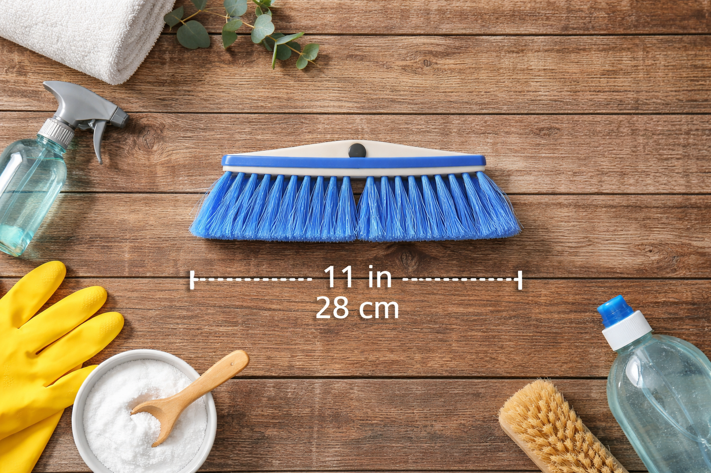 Premium 8 Inch Wash Brush Head – Medium Bristles, Bumper Guard, Dual Pole Compatibility - Yalz Store