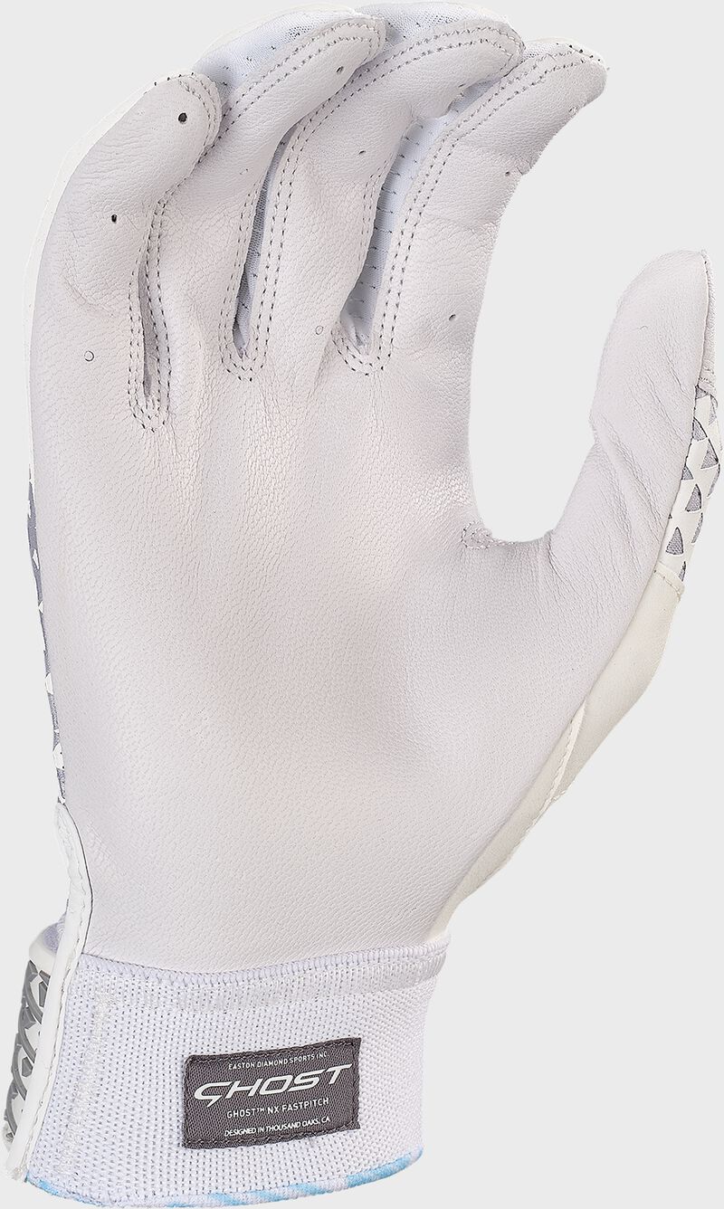 Easton | GHOST NX Fastpitch Softball Batting Gloves | Adult Medium | White/Silver