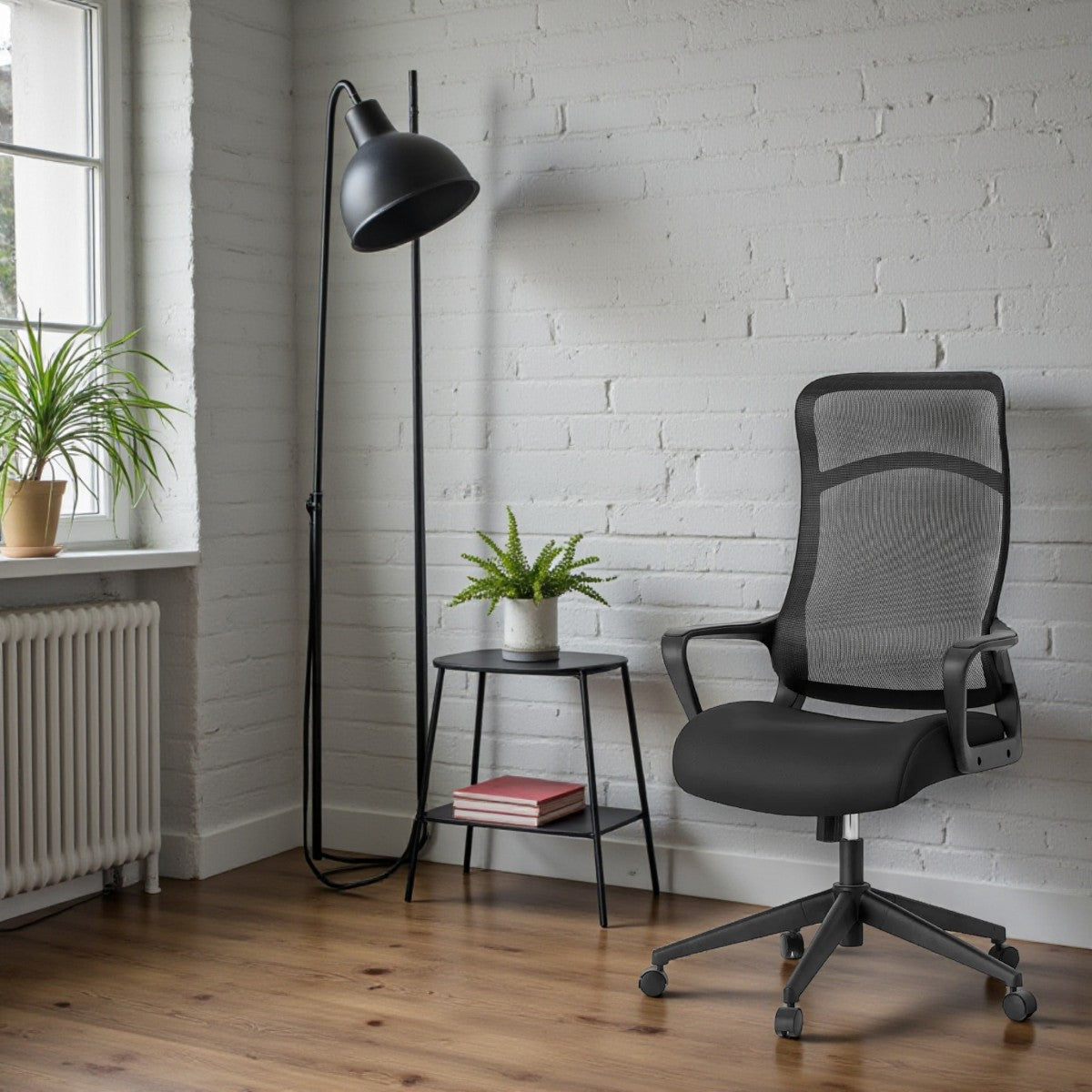 Comfort Dorm Office Chair Black - Room Essentials: Ergonomic, Adjustable, Mesh Back, 5-Wheel Base - Yalz Store