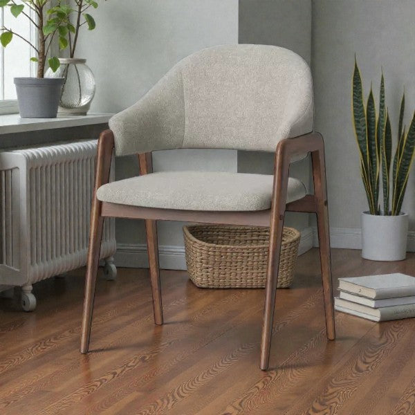 Ingleside Dark Gray Upholstered Dining Chair – Open Back, Modern Armrest, No Assembly - Yalz Store