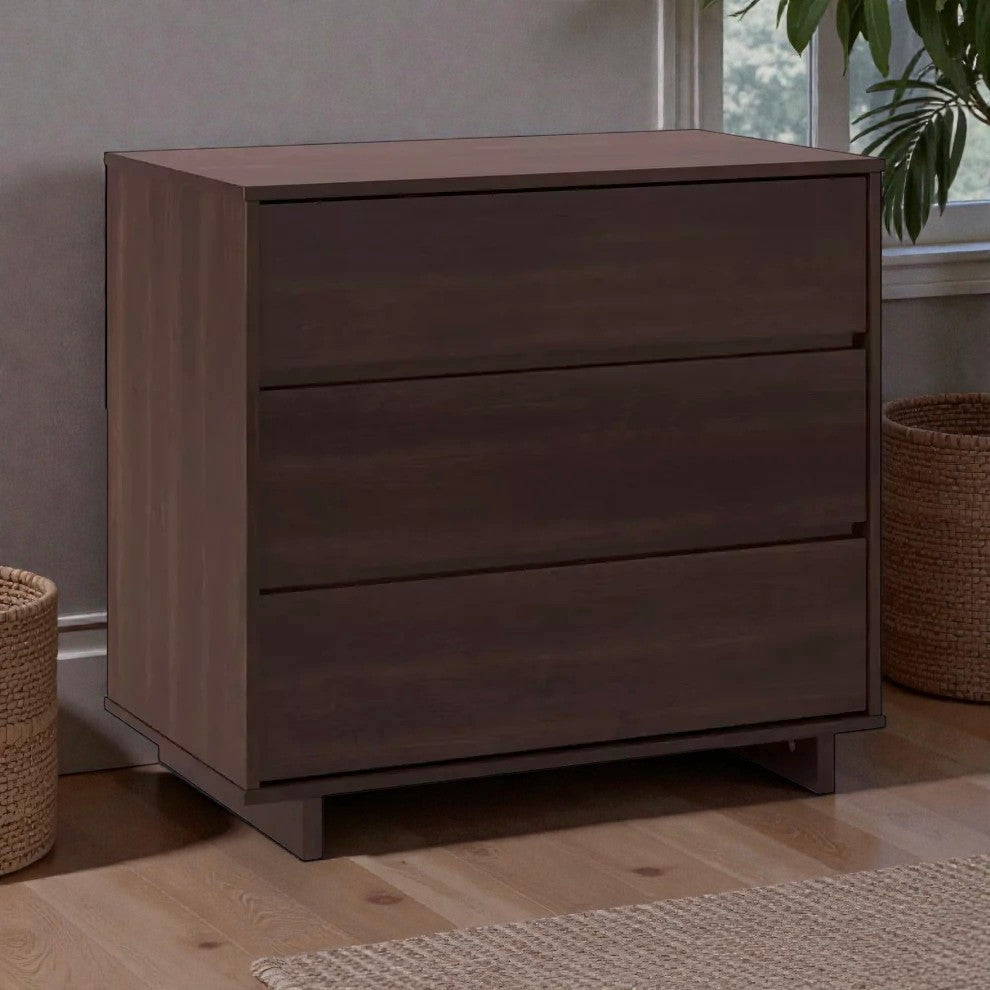 Modern 3-Drawer Dorm Dresser – Espresso Finish, Compact Storage, CARB Certified - Yalz Store
