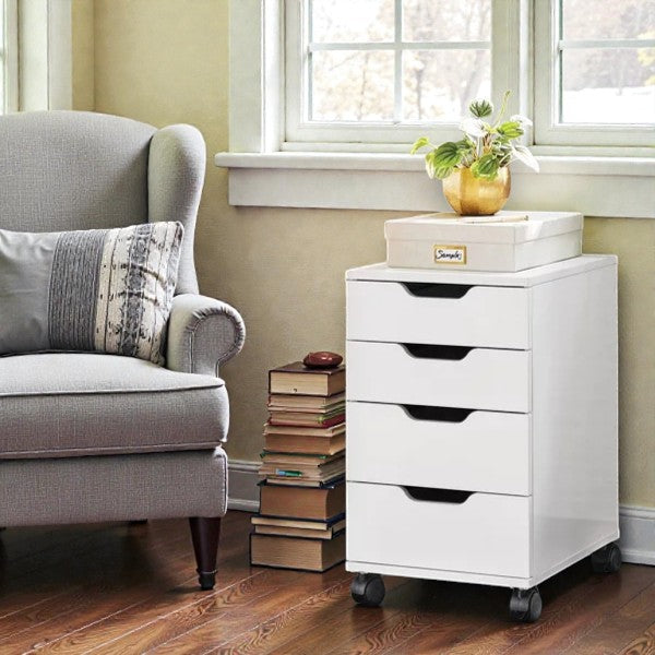 Loring Rolling Cabinet White - Threshold: Mobile Office Furniture Set with Drawers (Please be advised that sets may be missing pieces or otherwise incomplete.) - Yalz Store