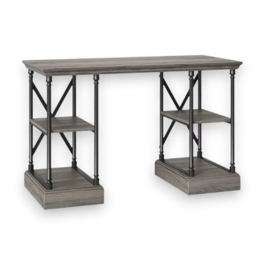 Conway Wood Writing Desk with Storage Gray - Threshold - Yalz Store