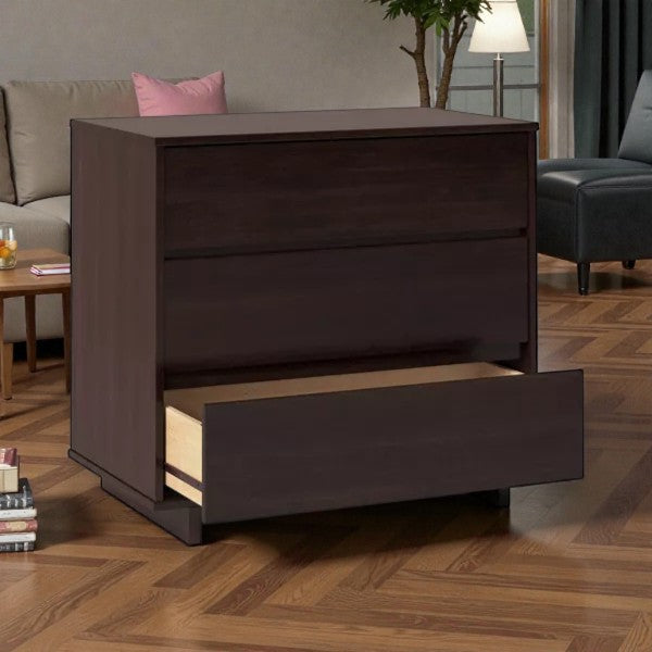 Modern 3-Drawer Dorm Dresser – Espresso Finish, Compact Storage, CARB Certified - Yalz Store
