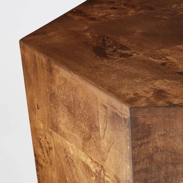 Ogden Burled Wood Accent Table Brown - Threshold designed with Studio McGee: Hexagon Handcrafted, No Assembly Required