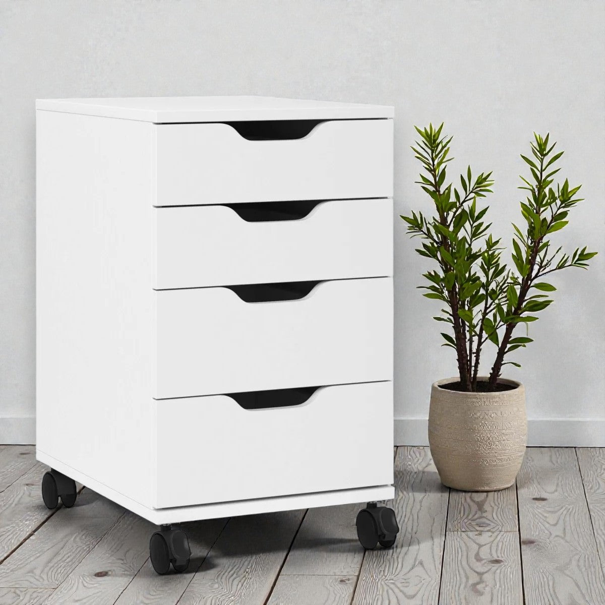 Loring Rolling Cabinet White - Threshold: Mobile Office Furniture Set with Drawers (Please be advised that sets may be missing pieces or otherwise incomplete.) - Yalz Store