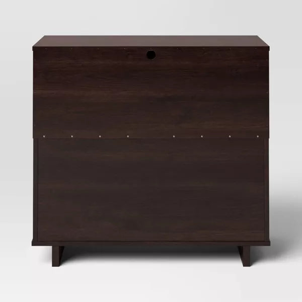 Modern 3-Drawer Dorm Dresser – Espresso Finish, Compact Storage, CARB Certified