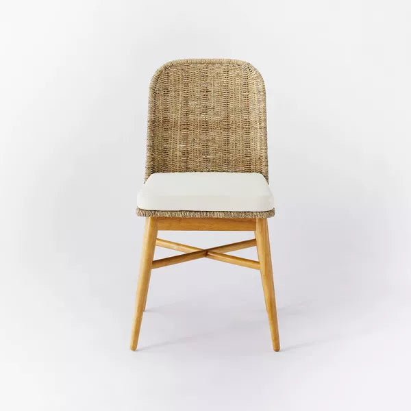 Juniper Woven Dining Chair with Cushion Natural - Threshold designed with Studio McGee