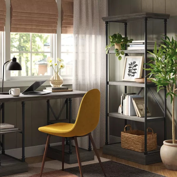 Conway Wood Writing Desk with Storage Gray - Threshold