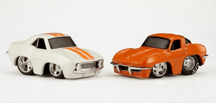 Pack Diecast Toy Car Bundle-White&Orange