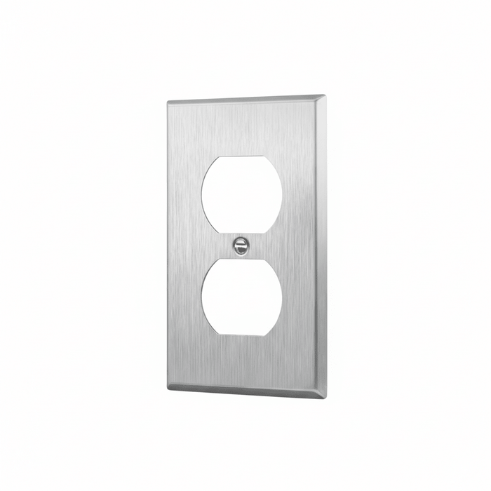 1-Gang Duplex Wall Plate, Satin Stainless Steel