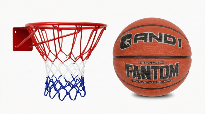 Basketball Essentials Bundle–Ball&Heavy-Duty Basketball Net