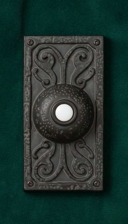 Surface Mount Push Button Switch, Decorative Push Button Control, Dark Black Finish, PB3037-WB Style