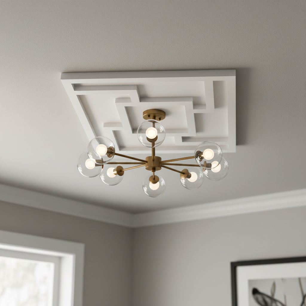 Decorative Ceiling Medallion – Square, 10 in. x 10 in - Yalz Store