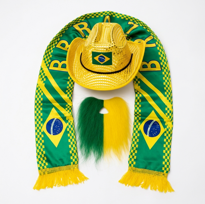 World Cup Fan Kit 3PCS Set Scarf Hat Austrian Beard & Mustache