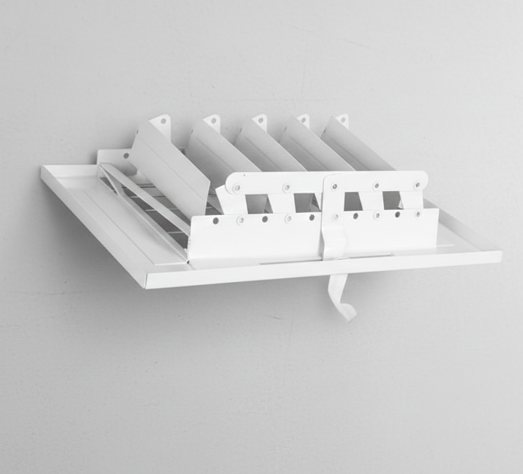 Air Vent Cover 6 x 6 Inch – Four-Way HVAC Register for Wall or Ceiling, Steel Construction, White - Yalz Store