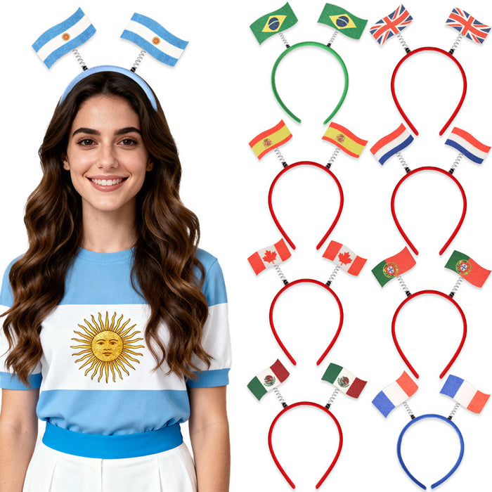 World Cup Flag Hair Clips & Headbands Football Fan Accessories