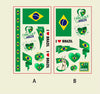 10 Sheets World Cup 2026 Temporary Face Tattoos Stickers