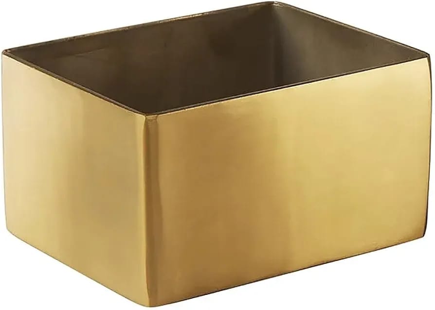 Rectangular Gold Sugar Packet Holder – Satin Finish - Yalz Store