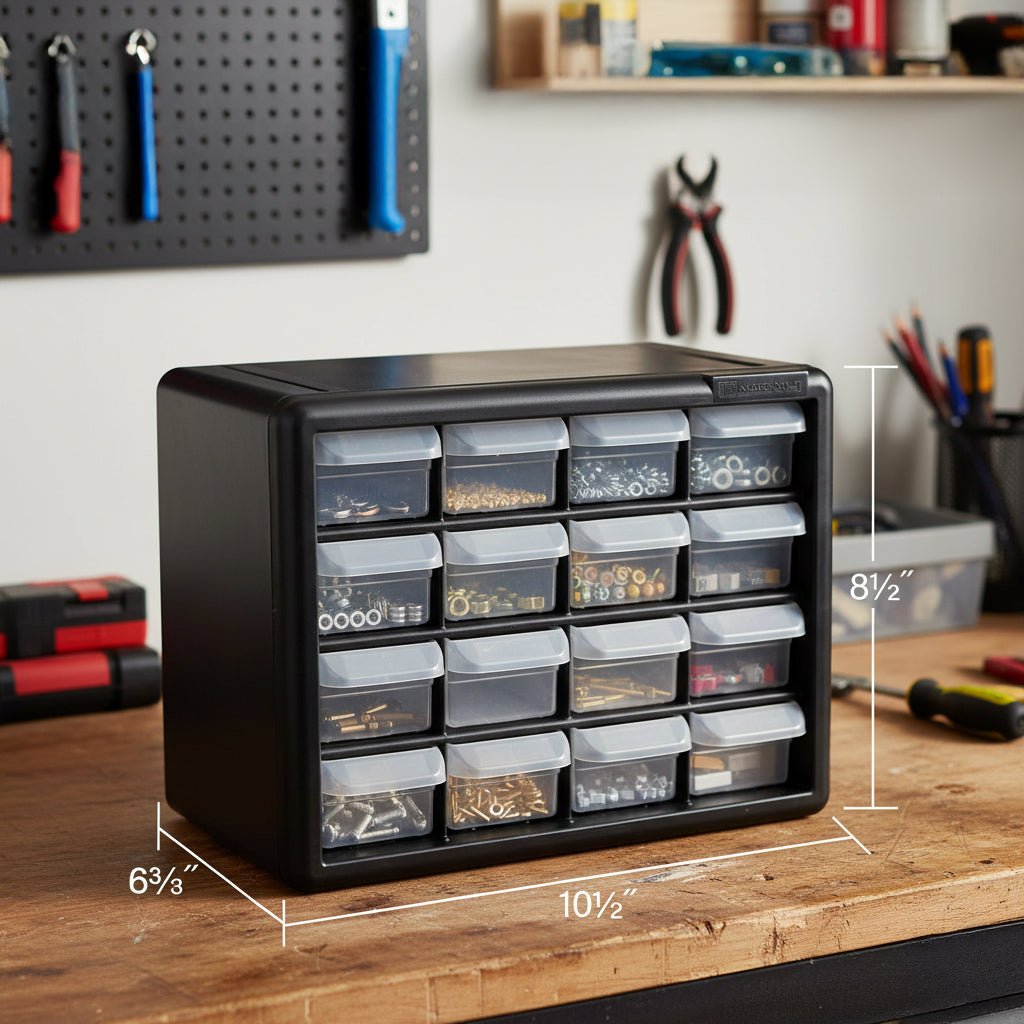 Plastic Drawer Storage Cabinet – 16 Drawers