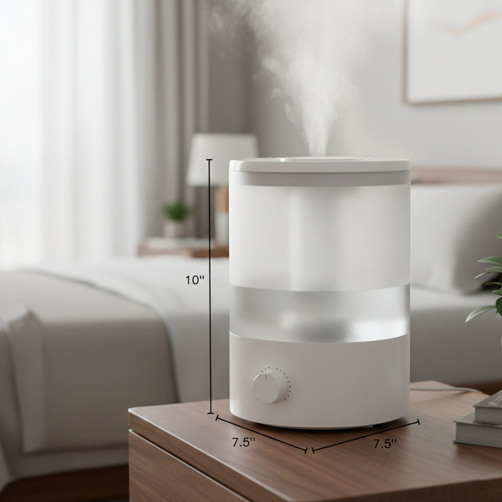 0.5-Gallon Cool Mist Ultrasonic Humidifier with Adjustable Output - Yalz Store