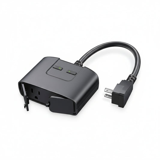 Dual-Outlet Outdoor Smart Wi-Fi Plug – Matter Enabled