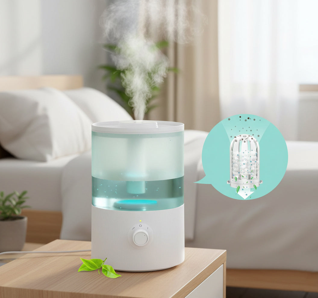 0.5-Gallon Cool Mist Ultrasonic Humidifier with Adjustable Output - Yalz Store