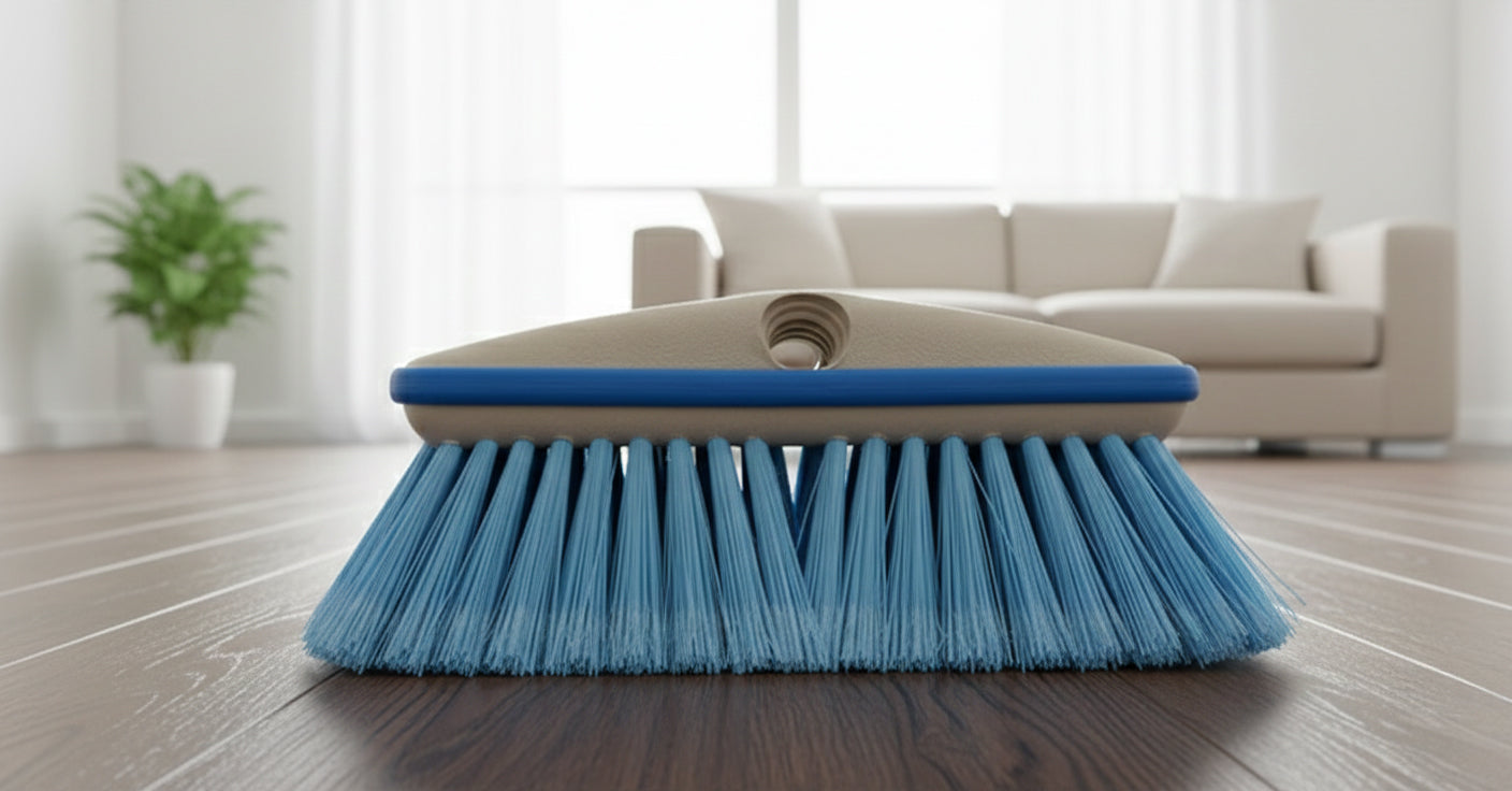 Premium 8 Inch Wash Brush Head – Medium Bristles, Bumper Guard, Dual Pole Compatibility - Yalz Store