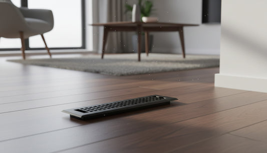 2x12 Inch Floor Vent Register – Heavy-Duty Steel HVAC Floor Grille, Rust-Resistant Black Finish - Yalz Store