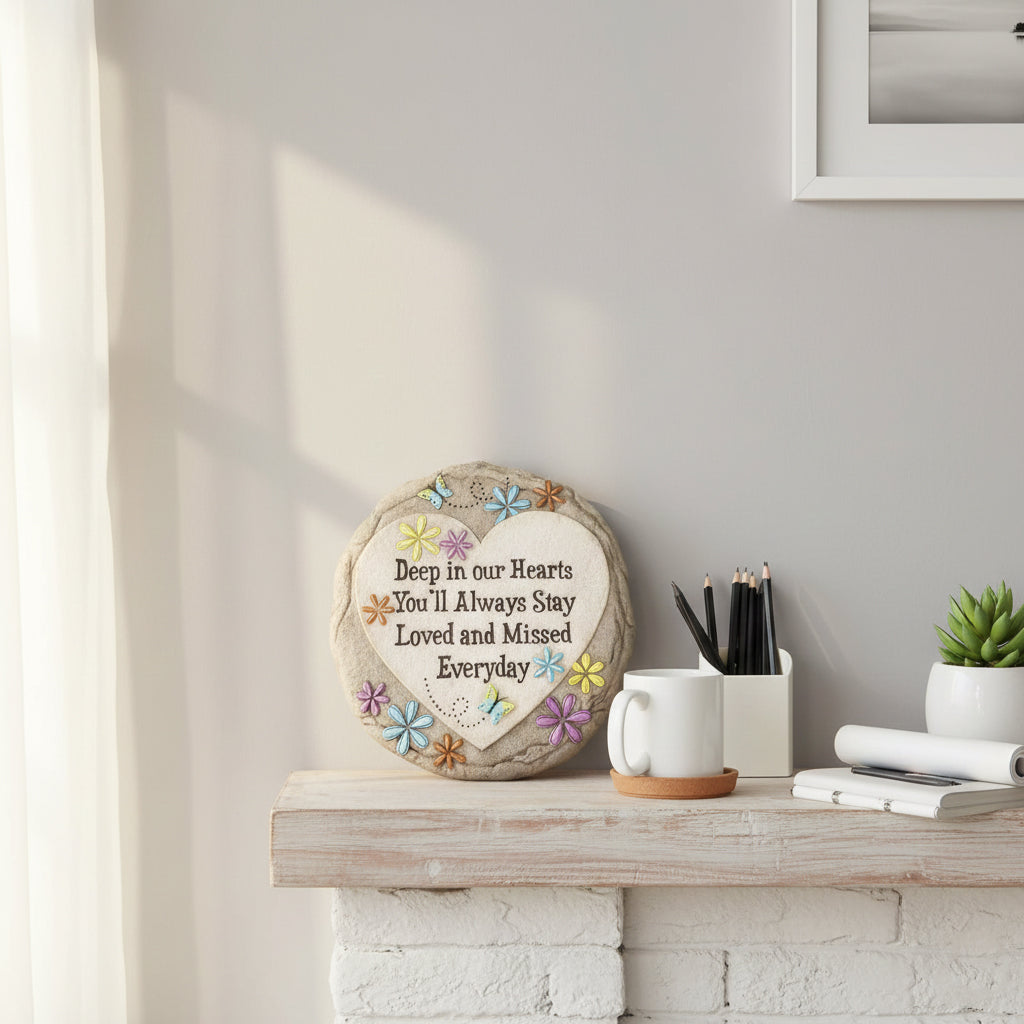 Memorial Garden Stone – “Loved and Missed Everyday” - Yalz Store