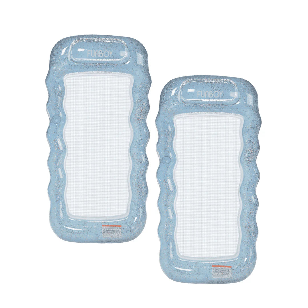 Clear Inflatable Mesh Pool Lounger with Pillow and Cup Holder - Yalz Store