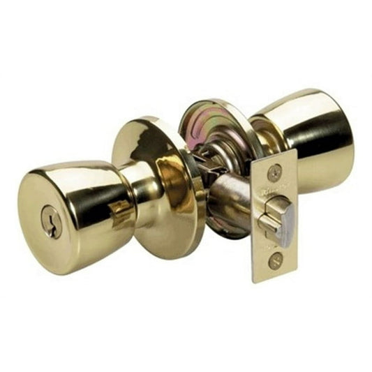 Generic Tulip Style Entry Door Knob Lock – Polished Brass Finish