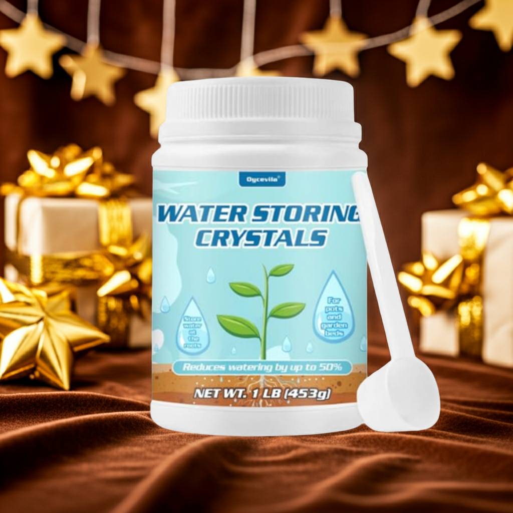 1LB Water-Storing Crystals for Plants – Soil Moisture Retention Polymer with Measuring Spoon – Water Gel for Indoor & Outdoor Gardening - Yalz Store