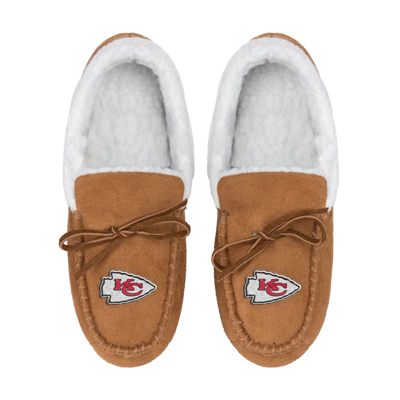Fur Lined Closed Back Moccasin Slippers - Yalz Store