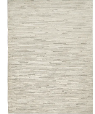 Illume Ivory Beige Area Rug – 6'6" × 9'6" – Modern Minimalist Texture - Yalz Store