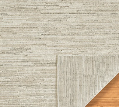 Illume Ivory Beige Area Rug – 6'6" × 9'6" – Modern Minimalist Texture - Yalz Store