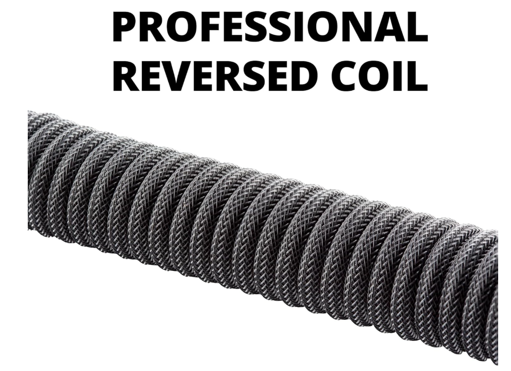 Custom Coiled Aviator Keyboard Cables, Double Sleeving with Metal GX-16 Aviator, Heat Shrink, 1.5M USB C to USB A molding - Yalz Store