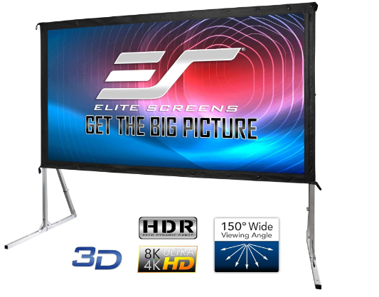 120-Inch Outdoor & Indoor Projector Screen – 16:9 Foldable Portable Screen for Front and Rear Projection – 4K/8K Ultra HD, HDR, Active 3D Ready – Yard Setup, Home Theater, Events - Yalz Store