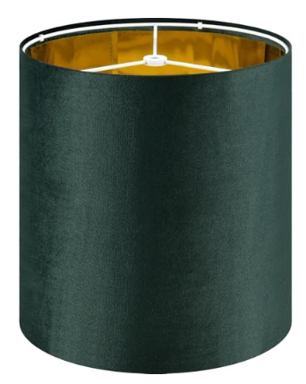 1 Pack Drum Lamp Shade Small for Bedside Lamps, 10 * 10 * 10 Inch, es fGreen Lampshadit with Spider, Modern Farmhouse Lamp Shades for Table Lamps, Wall Lamps Replacement Bedroom，Required Assembly - Yalz Store