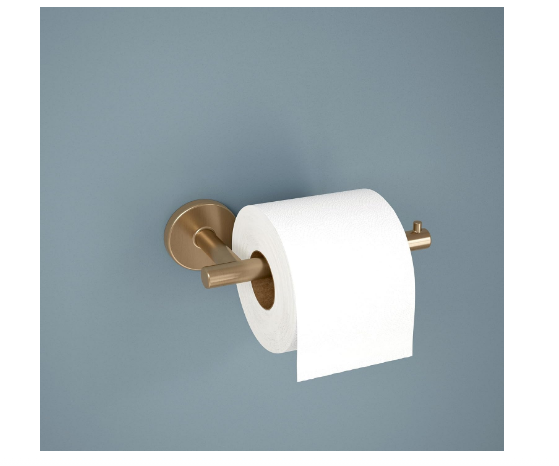 (1-Pack) Toilet Paper Holder Champagne Bronze Tissue Roll Holder for Bathroom Organization and Storage Single Post Toilet Tissue Holder Wall Bathroom Accessories 75950-CZ - Yalz Store